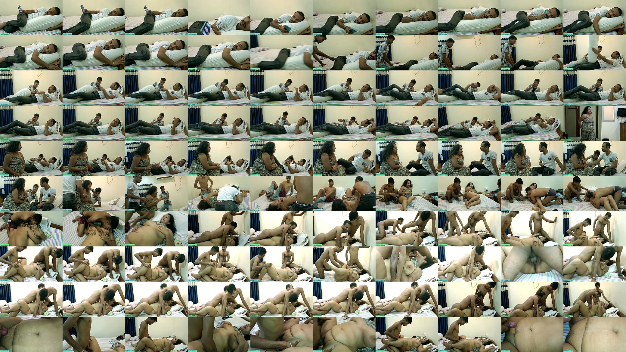 Desi Cheating Girlfriend Shared for Fucking!! Desi Threesome Sex 预览图