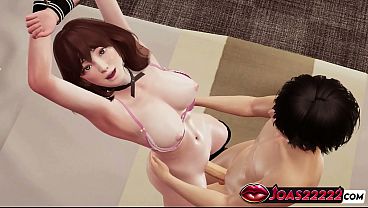 Hot Housewife Yufa in Pantyhose - 3D Animation Jumping on Big Dick with Moans, Standing Fuck with Tied Hands, and POV Missionary Anal Fuck Cumshot