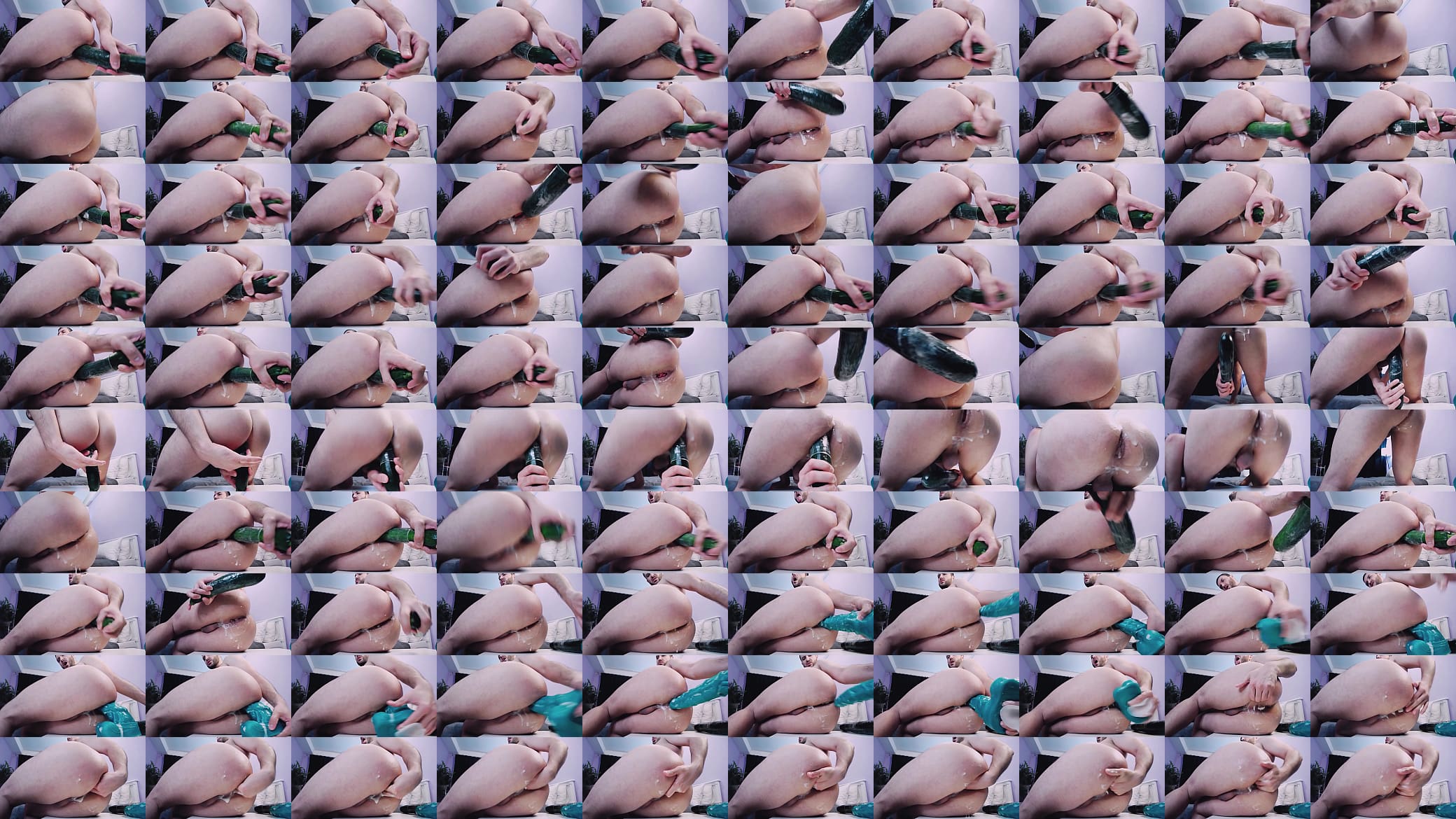 I&#039;ll show you how I fuck myself with huge cucumber 预览图