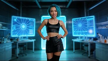 Bulma: The Blue-Haired Scientist Wants It All &mdash; Threesome BJ AI Porn Spanish Audio