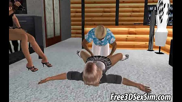 Tasty 3D cartoon blonde taking a hard cock inside her