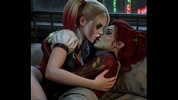 Download Video - Poison Ivy x Harley Quinn lesbian action &lpar;AI generated&rpar;