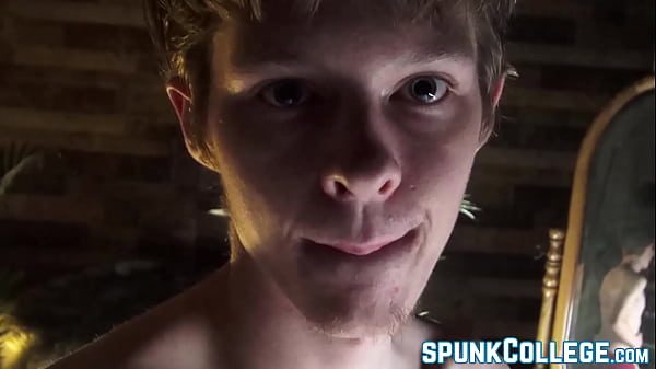 Inked homosexual plays with his rock solid cock...