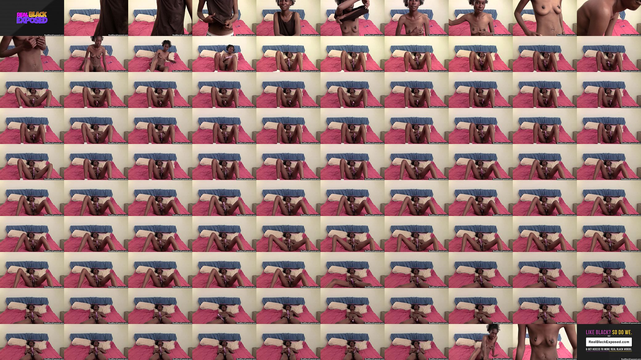 Skinny Ebony Girl Solo Masturbation With Toy 预览图