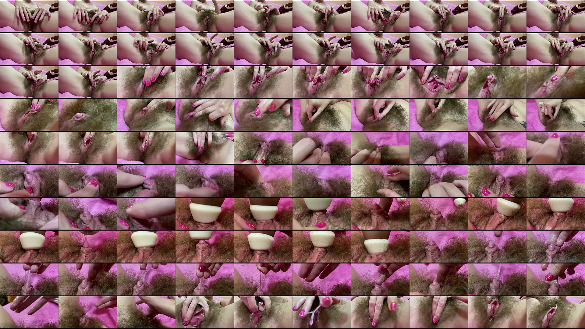 Huge pulsating clitoris orgasm in extreme close up with squirting hairy pussy grool play 预览图