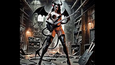 Hornyvanstevie AI - Succubus Metal Band (music video)