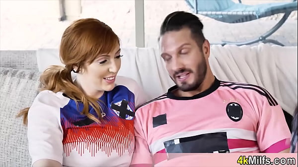 Redhead MILF soccer mom Lauren Phillips shows off her sporty body then gets fucked real hard