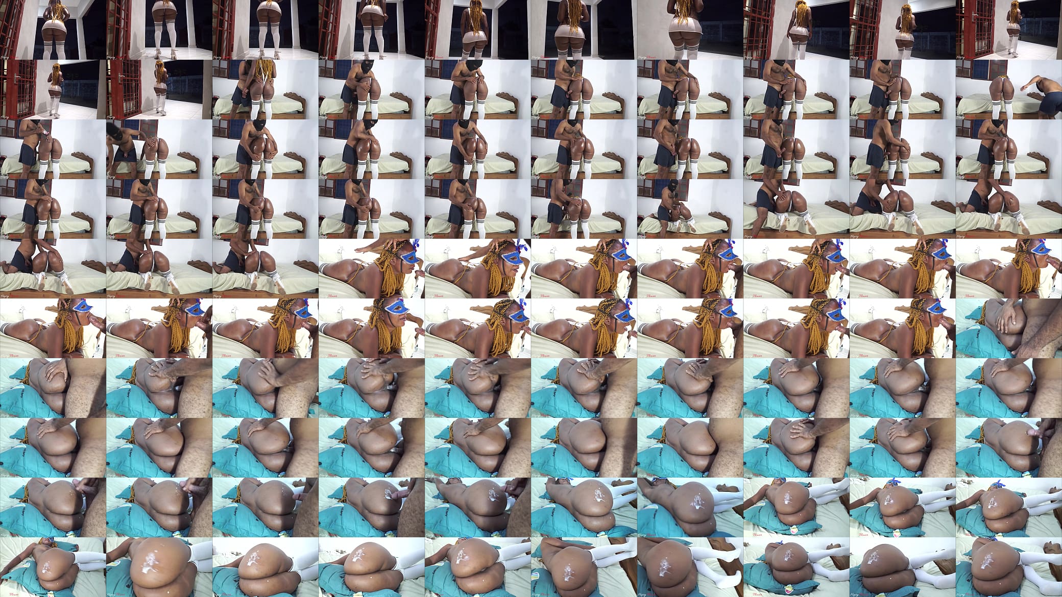 African whore in a micro skirt got her big ass fucked and cum covered 预览图