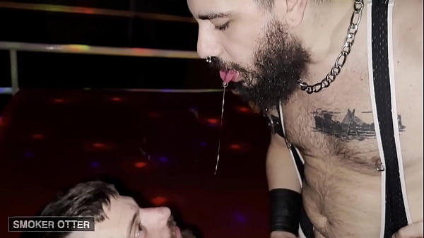 Cigar, cig smoke and hot pierced bareback gay sex
