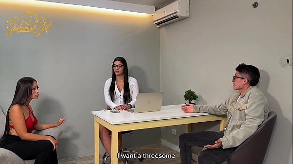 Horny psychologist fucks couple - part 1