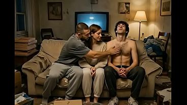 Straight lacrosse player seduced with help from my female friend - AI generated