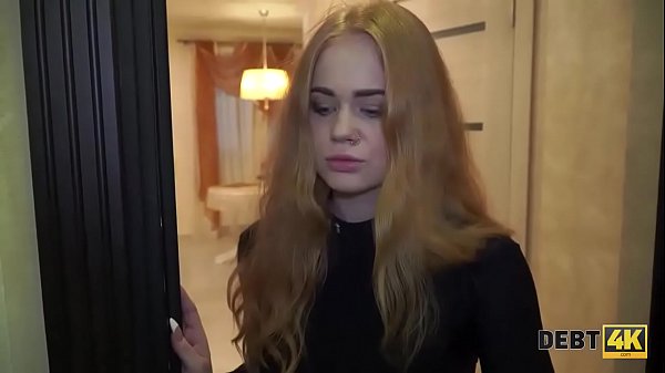 Debt4k. Sexy long haired maid Rose Wild returns money using her sexy body