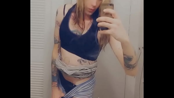 Miniskirt Tranny Loves Showing Her Cock
