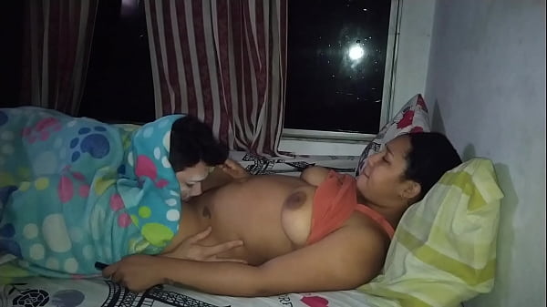 My stepmother discovers us fucking when my boyfriend was already giving me his milk