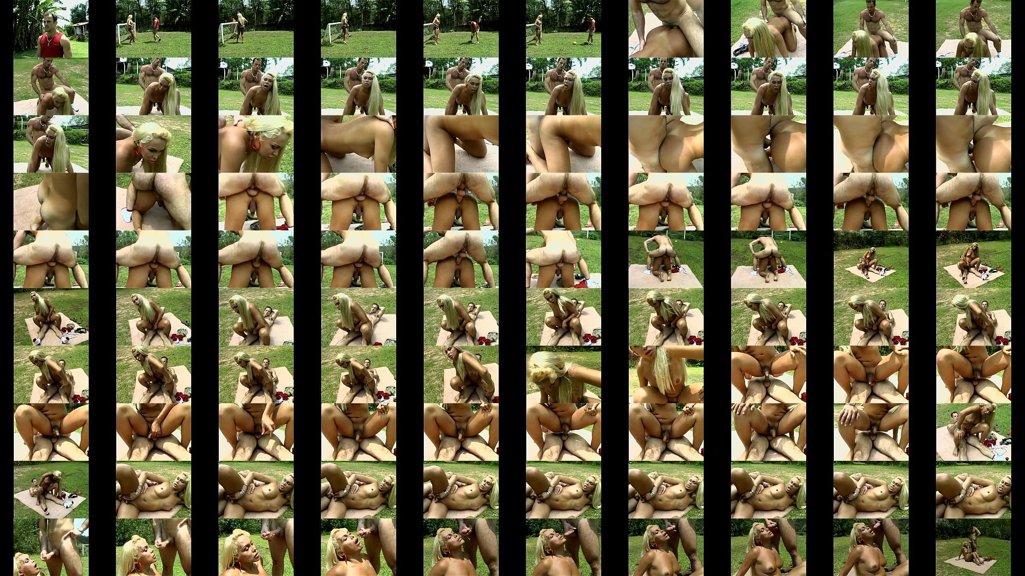Sexy tranny takes massive cock in her asshole outdoors 预览图