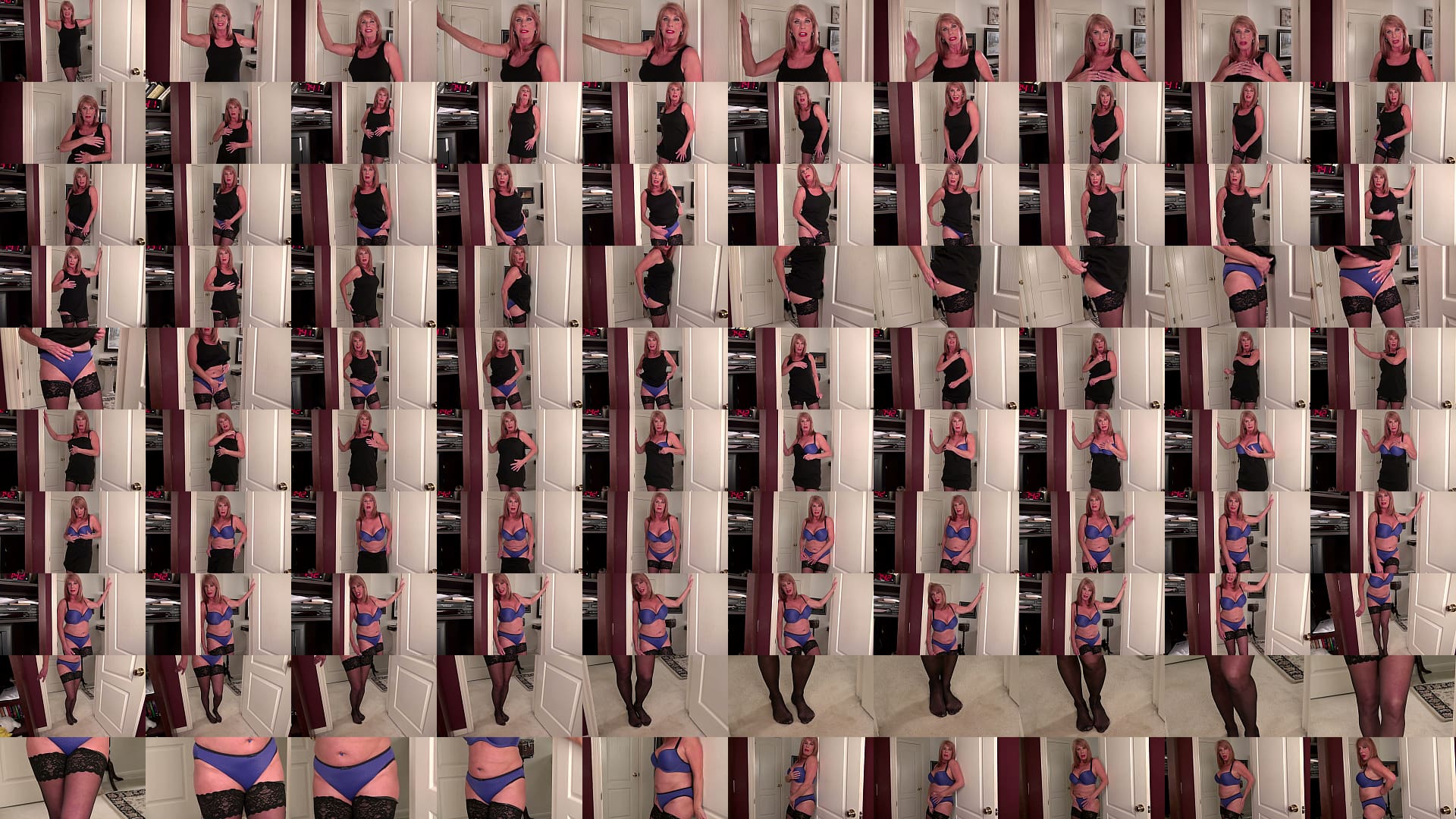 In black stockings while lying on the floor clip 预览图