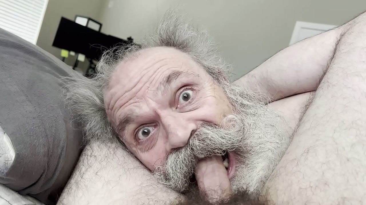 Old Man Big Moustache Cocksucker