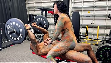 Sex In The Gym! Amazing Bianca Bailee Rides Jason Luvs Big Cock And Takes His Cumshot!