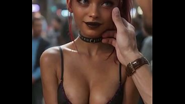Horny rocker girl (AI)