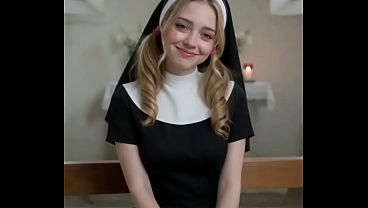 AI Fantasies - Pure and virgin 18-year-old nun wants to have her first sexual experience and allows me to do whatever I want to her pussy and ass and to cum in her mouth, in Castilian Spanish