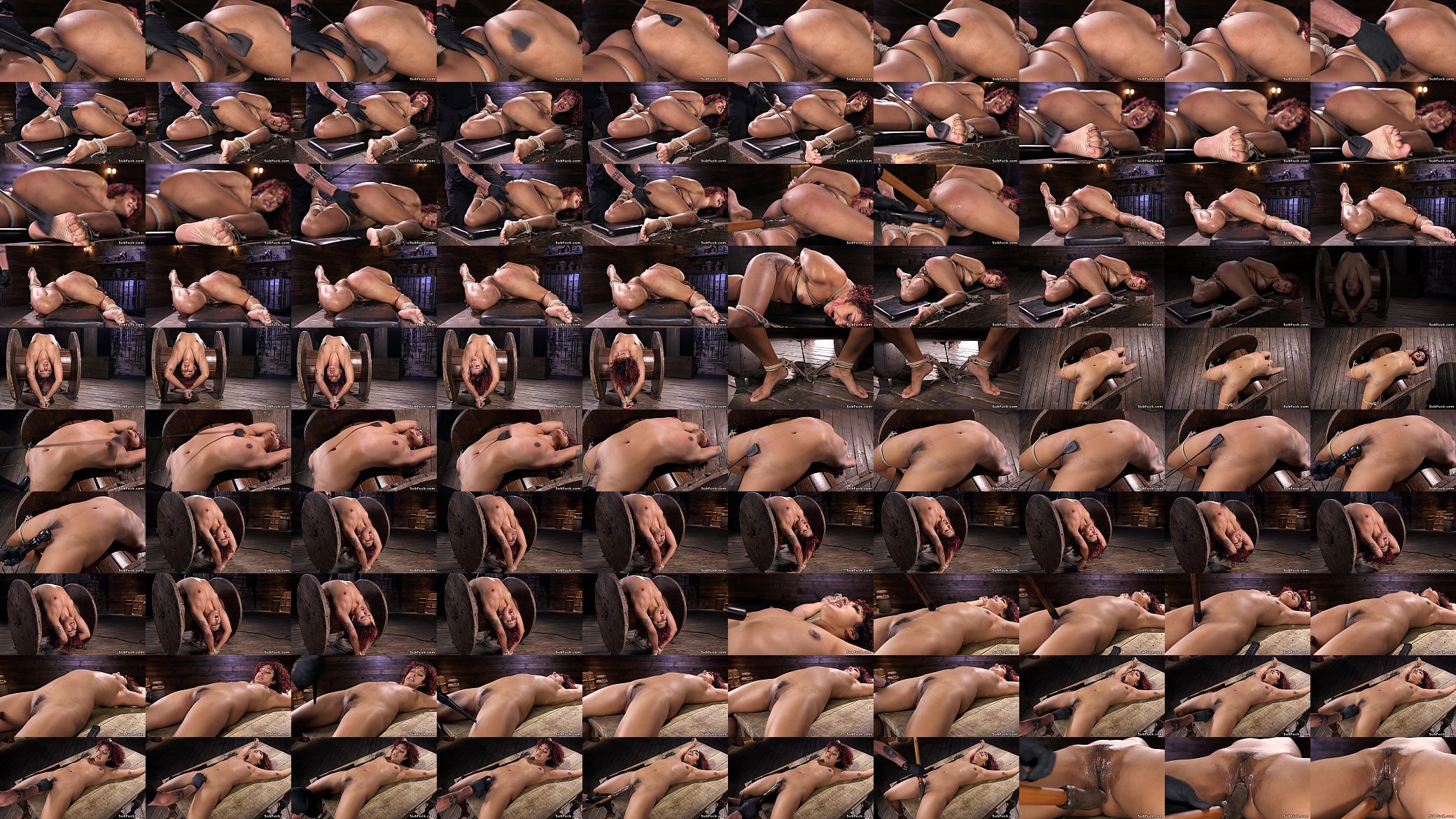 Big ass ebony hogtied and whipped 预览图