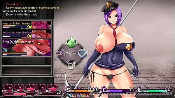 Karryn's Prison [PornPlay Hentai game] Ep.16 lizardman obssessed with stripclub get a hot handjob