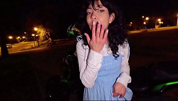 Almost Caught Public Blowjob & Creampie Petite Latina Cindy Luna Petite – Sneaky Motorcycle Sex Outdoor Amateur
