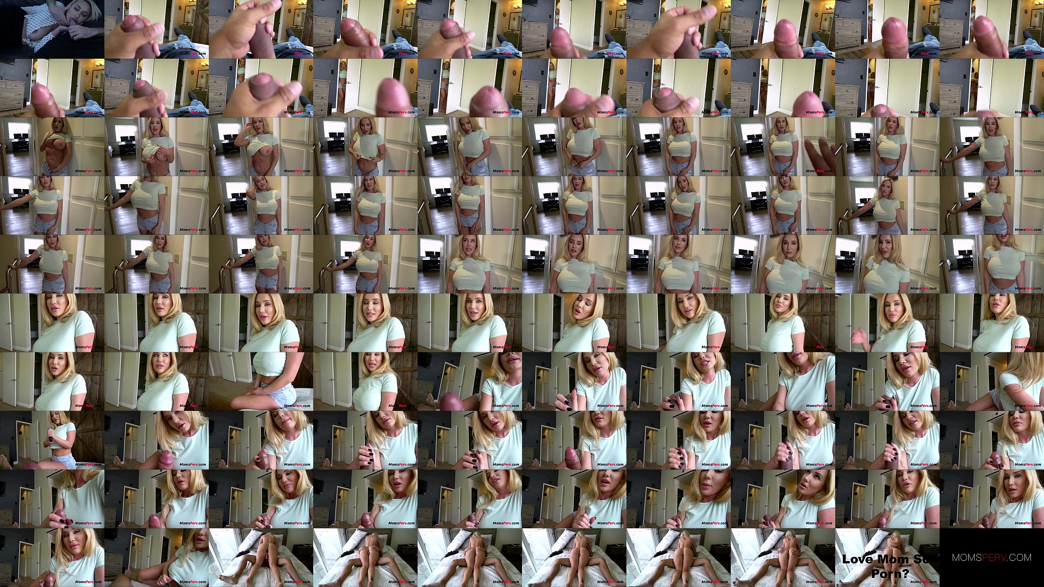 Sneaky Blonde Stepmom Masturbates To Stepson &amp; Gets Caught- Savannah Bond 预览图