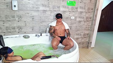 CUCKQUEAN! Her cheating husband is fucking the babysitter in front of her!