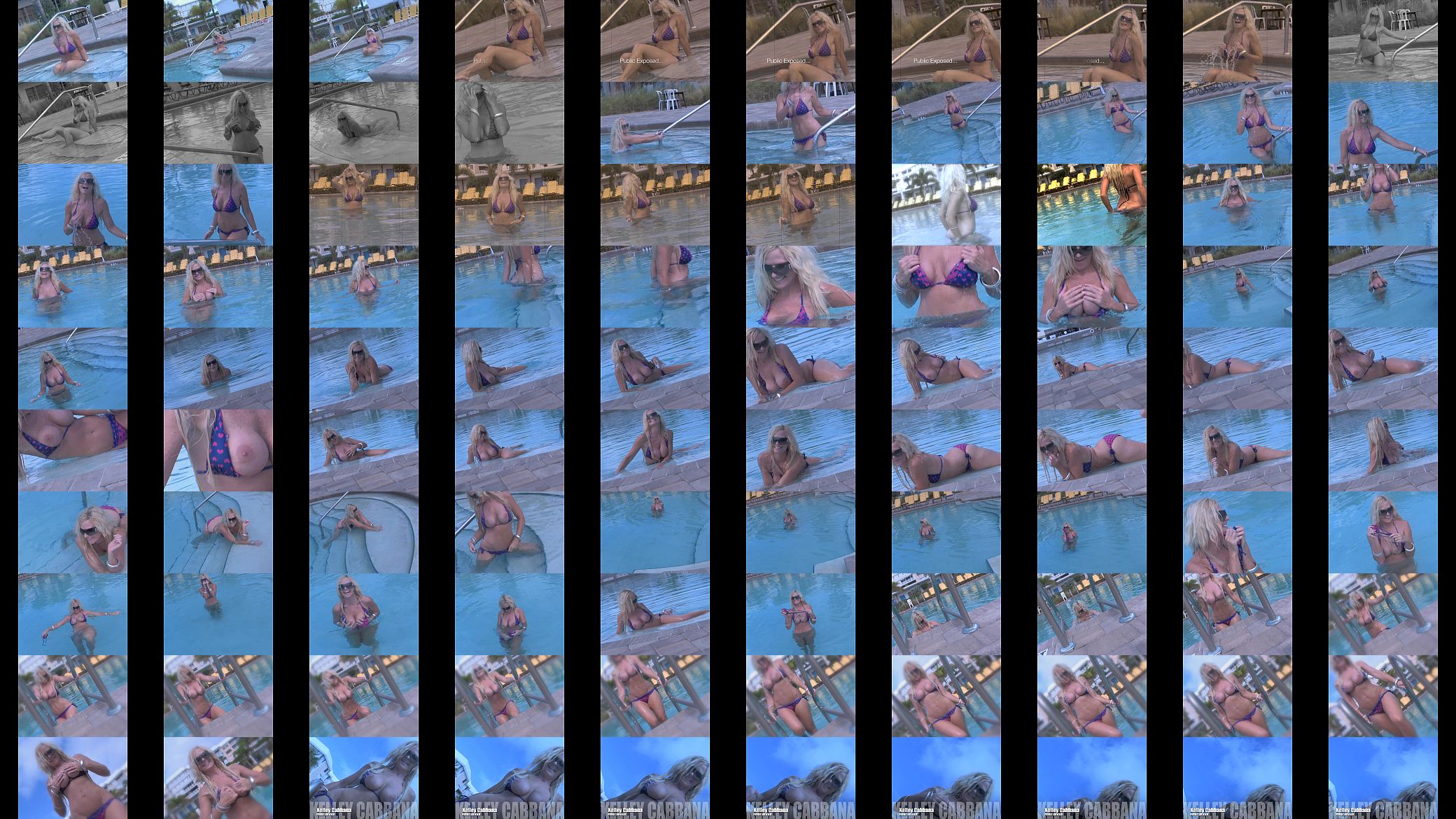 Blonde shows her beautiful TITS in a PUBLIC POOL 预览图