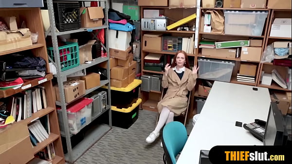 Cute Irish redhead amateur shoplifter rough fucked