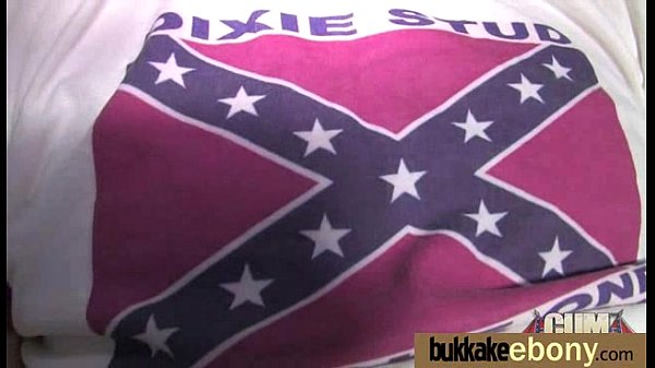 Hot ebony chick love gangbang interracial 16