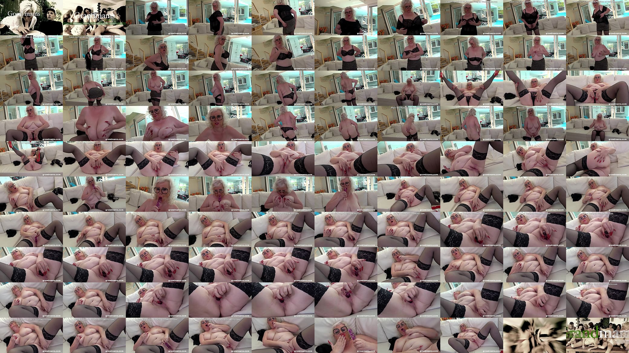 Fat Granny rubs sticky pussylips until cumming 预览图