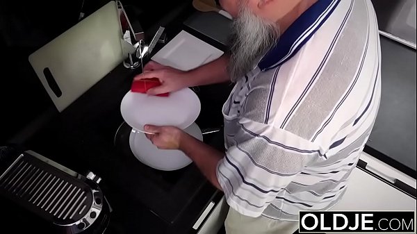 Young Busty Teen Takes Facial Cumshot From Grandpa In Old Young After Sex