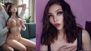 Busty Korean woman sleeps with everyone in the office - AI generated by "Aipornmix" Channel
