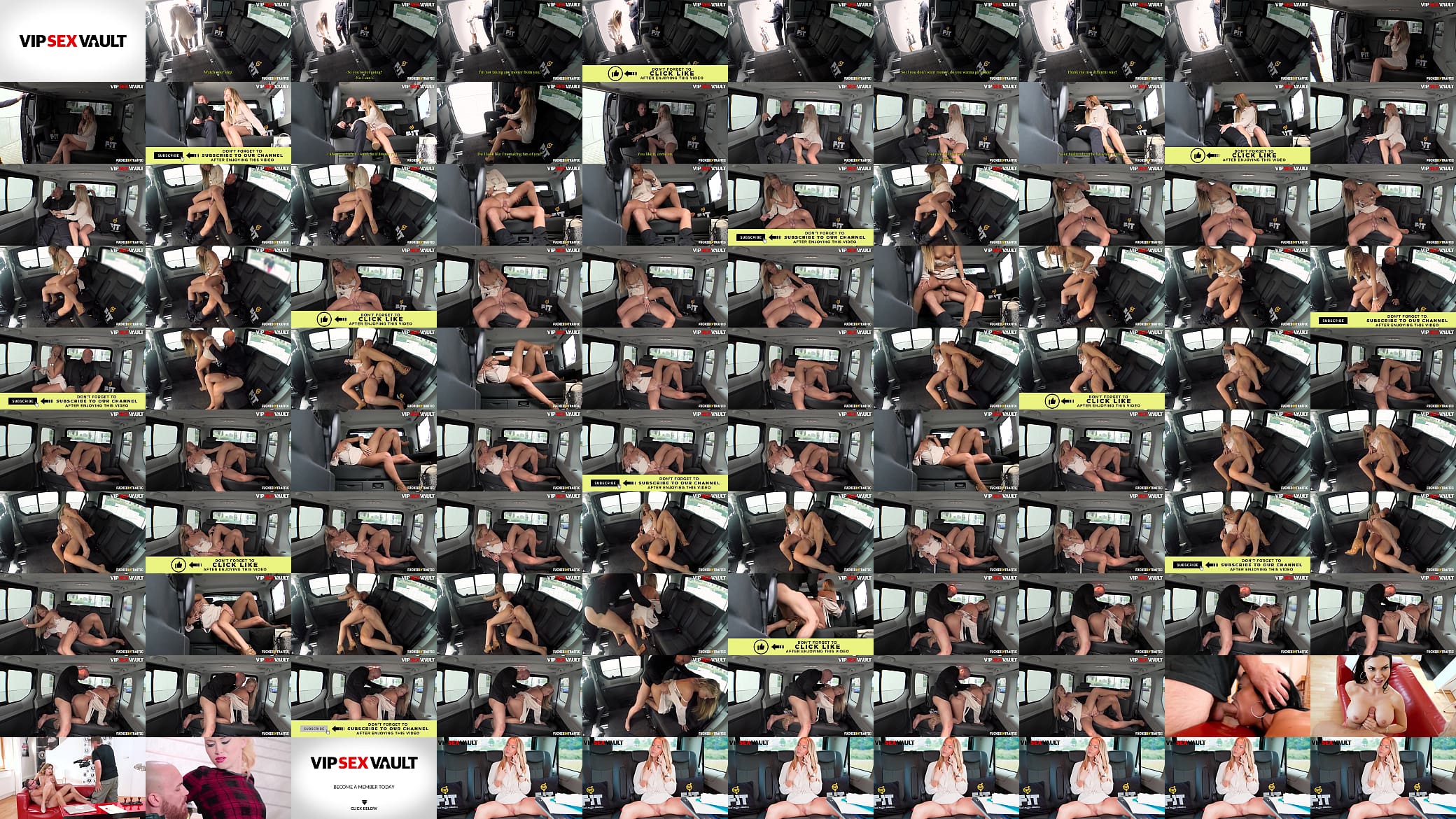 VIP SEX VAULT - (Angela Christin &amp; Leny Ewil) Horny Bussiness Woman Fucks With Driver On The Back Seat Of His Car 预览图