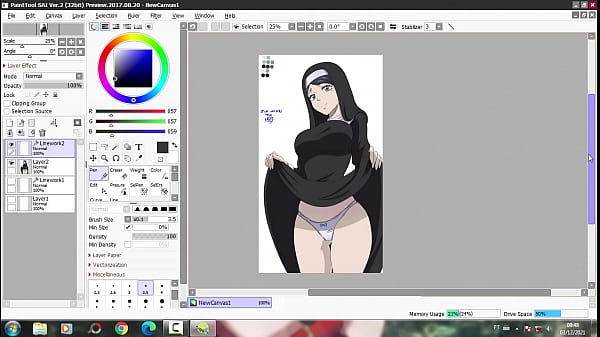Drawing Ecchi Upskirt Panties (Black Clover) - ...