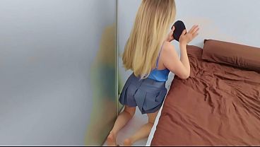 POV: Naughty MILF “Fixes” Bed with Neighbor – Anal Plug, No Panties & Creampie Ass