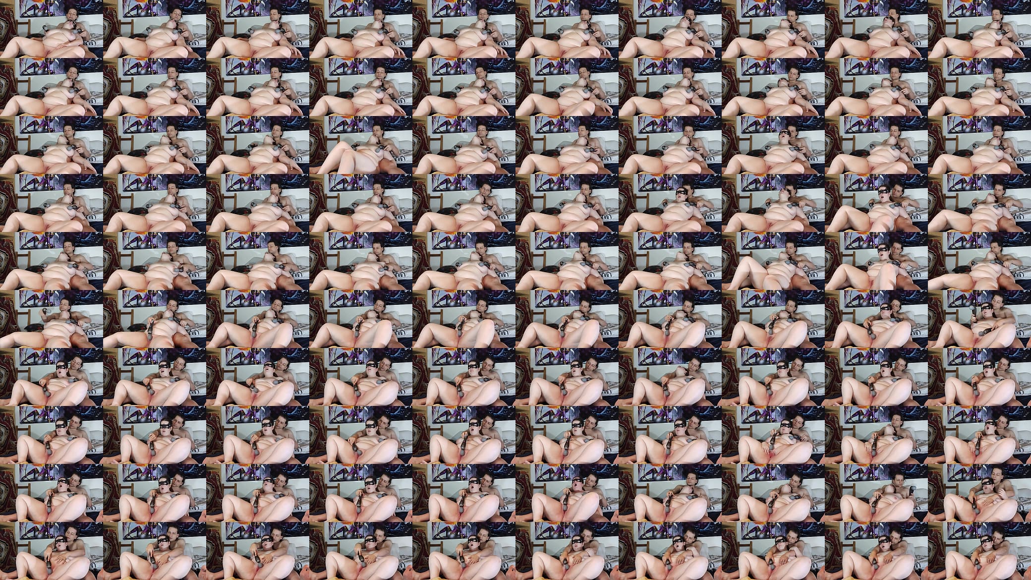 Ahegao faced big titted sub slut enjoy tit &amp; pussy teasing HD 预览图