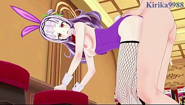 Murasaki Shion (Bunny Girl) and Tsunomaki Watame (Bunny Girl) intense sex. - Hololive VTuber Hentai