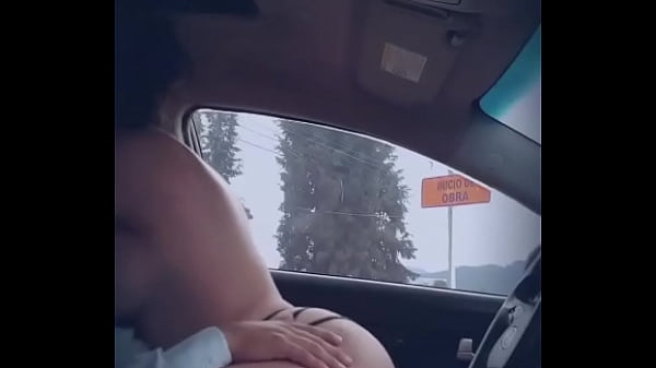 Fucking in the car by the road