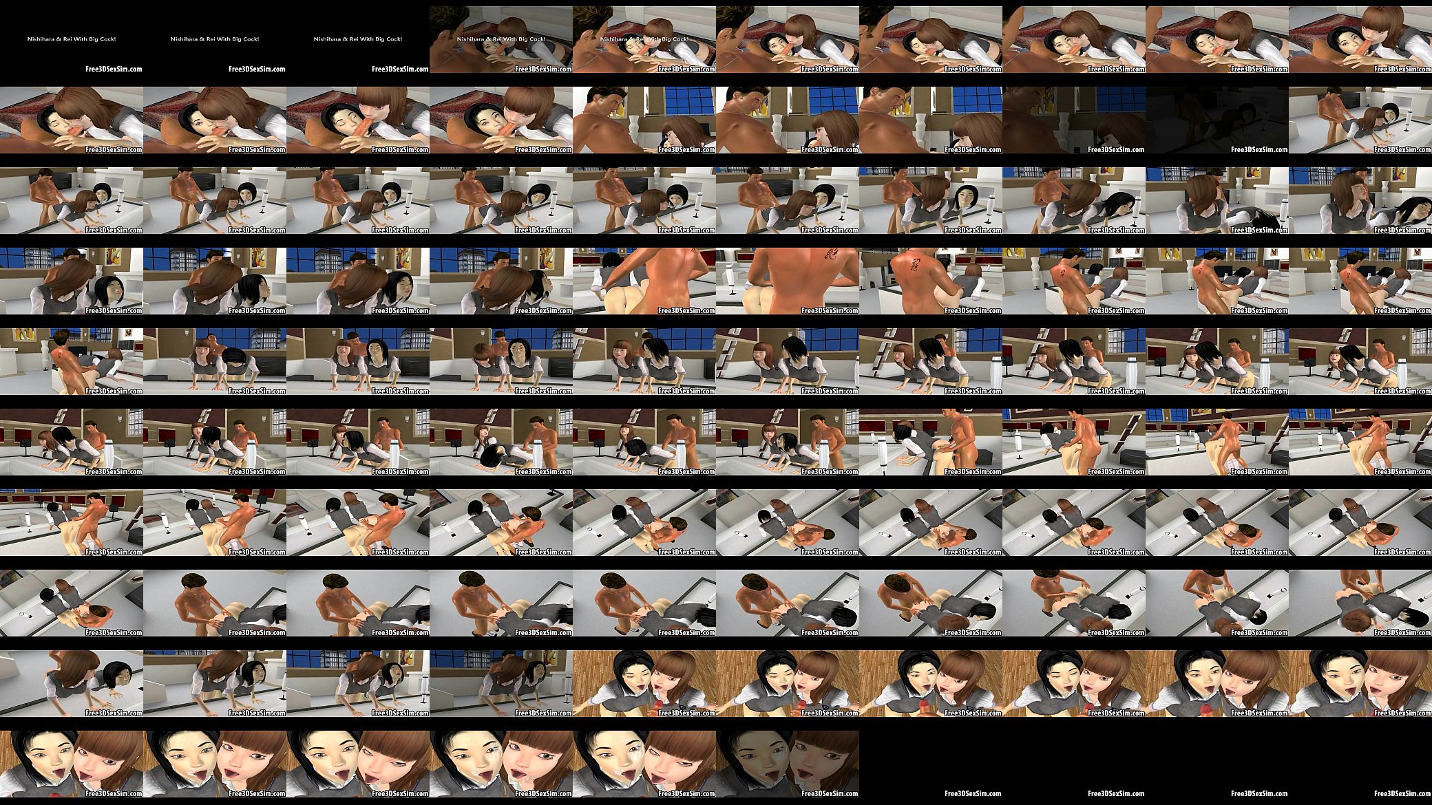 Two sexy 3D cartoon asian babes sucking and fucking 预览图