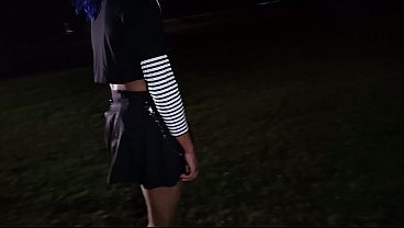 Download Video - Slutty Bubble Booty Femboy gets Oiled Up in Public Park and Fucks Pocket Pussy with Thick Girlcock &lpar;Teaser&rpar;