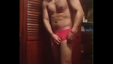 I let my small penis show before entering the shower