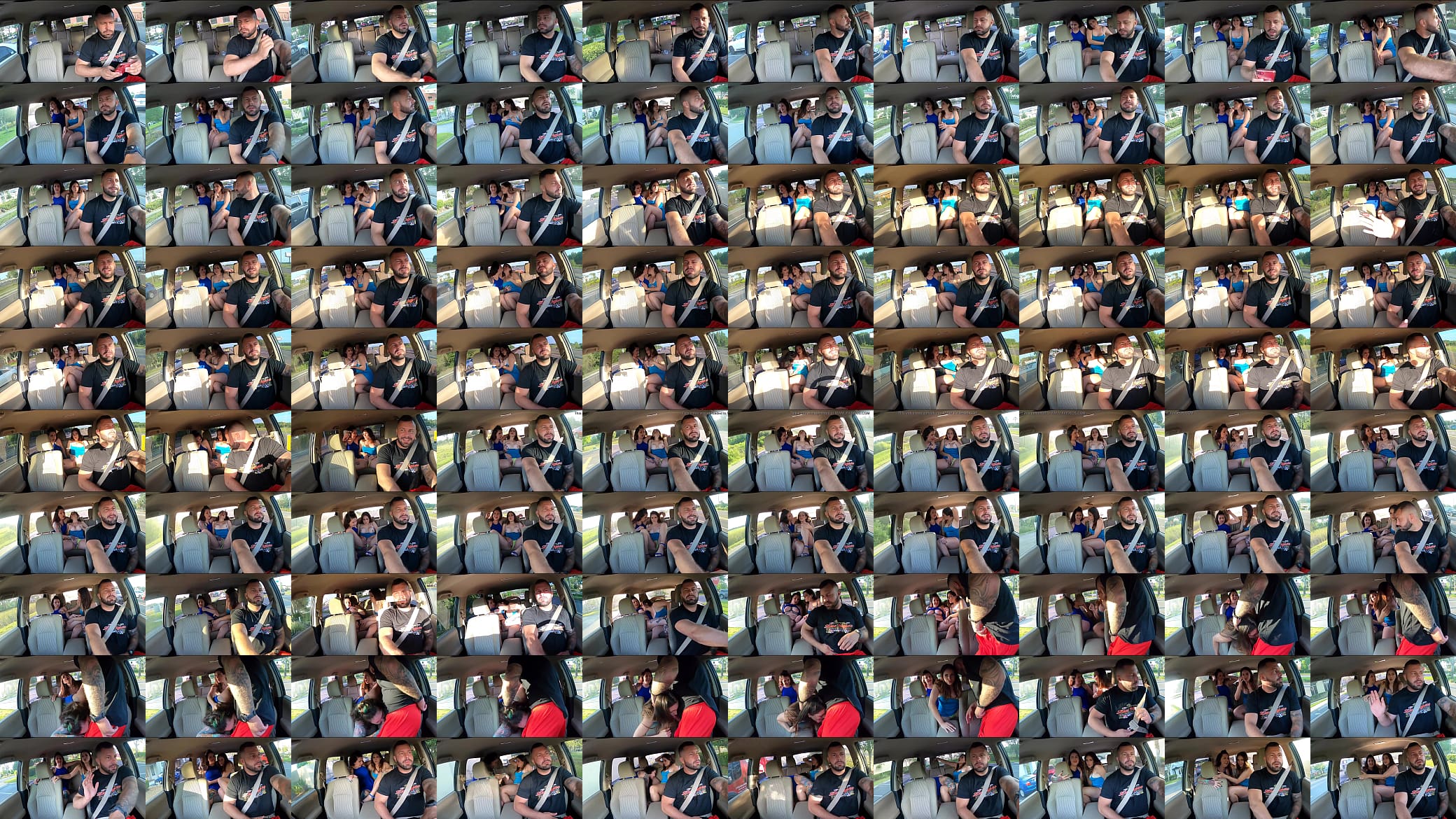 Step Sisters Seduce Handsome Taxi Driver In Public 预览图