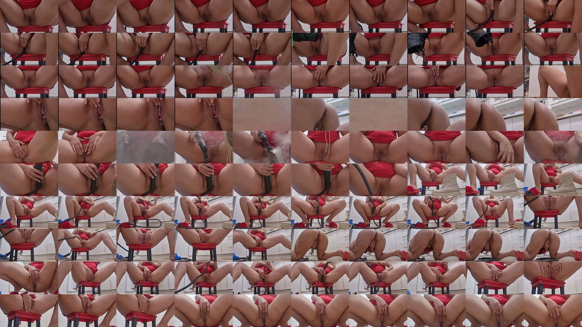 Una sexy limpiadora se masturba mientras limpiando 预览图