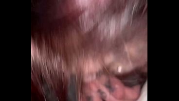Tattoo slut gets freaky in the parking lot