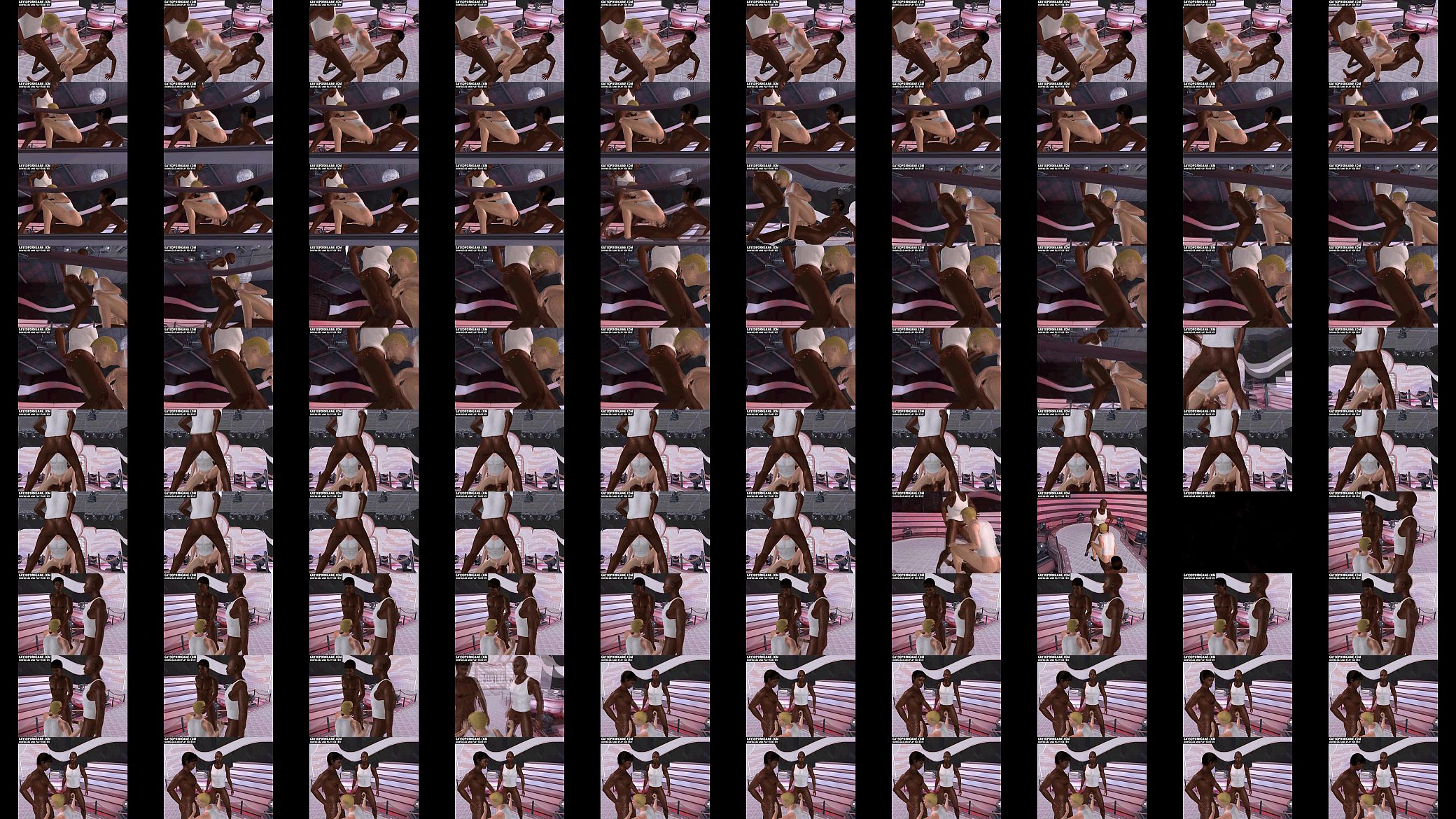 3D cartoon hunk getting fucked by two hot ebony studs 预览图