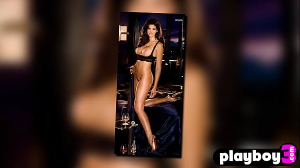 Brunette model Hope Dworaczyk showing amazing big boobs in hot lingerie