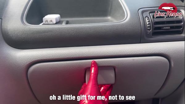 I am in a bathing suit on the road waiting for a car to take me, and I get several toys that the driver had in the glove compartment until I get very horny and have a squirt